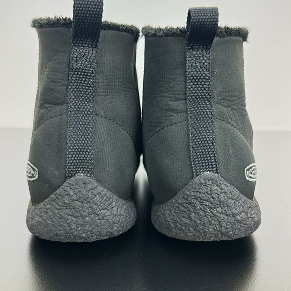 Keen Howser Black Puffer Quilted Pull On Snow Winter Ankle Boots 8 Fur Lined - Picture 3 of 12